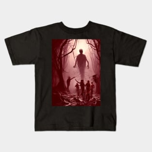 Chasing the Bad Guys (Red) Kids T-Shirt